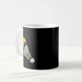 Farbenfrohe Badminton Flame Shuttle Art Sport Kaffeetasse (Vorderseite Links)