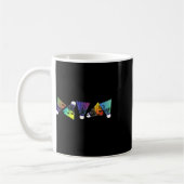 Farbenfrohe Badminton Shuttles Kaffeetasse (Links)