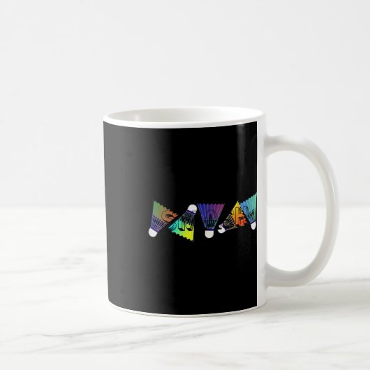 Farbenfrohe Badminton Shuttles Kaffeetasse (Rechts)