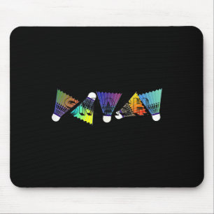 Farbenfrohe Badminton Shuttles Mousepad