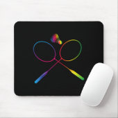 Farbenfrohe Badminton-Shuttleservice mit Shuttlese Mousepad (Mit Mouse)