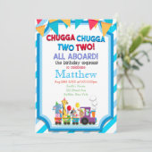 Farbenfrohe Bahn 2. Geburtstag Party (Stehend Vorderseite)