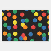 Farbenfrohe Ball Black Pattern Geschenkpapier Set (Vorderseite 3)