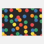 Farbenfrohe Ball Black Pattern Geschenkpapier Set (Vorderseite 2)