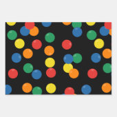 Farbenfrohe Ball Black Pattern Geschenkpapier Set (Vorderseite)