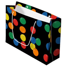 Farbenfrohe Ball Black Pattern Große Geschenktüte