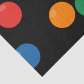 Farbenfrohe Ball Black Pattern Seidenpapier (Ausschnitt)