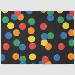 Farbenfrohe Ball Black Pattern Seidenpapier