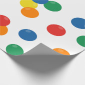 Farbenfrohe Ball-Muster Geschenkpapier (Ecke)