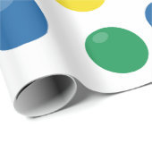 Farbenfrohe Ball-Muster Geschenkpapier (Rolleneckpunkt)