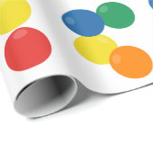 Farbenfrohe Ball-Muster Geschenkpapier (Rolleneckpunkt)