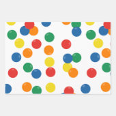 Farbenfrohe Ball-Muster Geschenkpapier Set (Vorderseite)