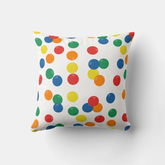 Farbenfrohe Ball-Muster Kissen (Rückseite)