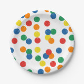 Farbenfrohe Ball-Muster Pappteller (Vorderseite)