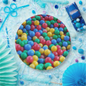 Farbenfrohe Ball Pit Balls Kinder spielen Pappteller (Party)