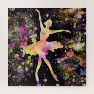 Farbenfrohe Ballerina Jigsaw Puzzle - Balletttänze