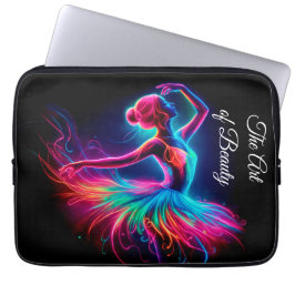 Farbenfrohe Ballerina Neon Art bohemian schöne Tän Laptopschutzhülle