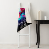 Farbenfrohe Ballerina Neon Art bohemian schöne Tän Sherpadecke (Beispiel)