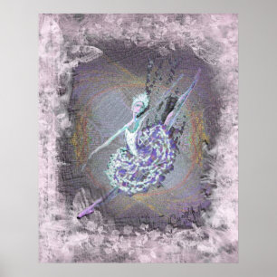 Farbenfrohe Ballerina Poster