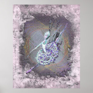 Farbenfrohe Ballerina Poster