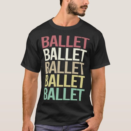 Farbenfrohe Ballerina T-Shirt (Vorderseite)