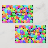 Farbenfrohe Ballon Abstrakt Visitenkarte (Vorne/Hinten)