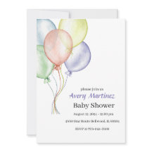 Farbenfrohe Ballon Babydusche