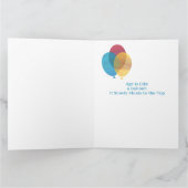 Farbenfrohe Ballon Birthday Girl Karte (Innenseite)