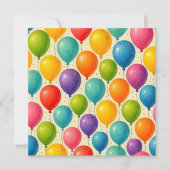 Farbenfrohe Ballon Geburtstagskarte! Feiertagskarte (Vorderseite)