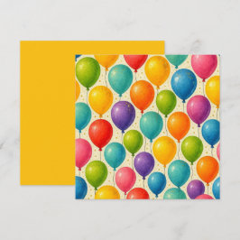Farbenfrohe Ballon Geburtstagskarte! Feiertagskarte
