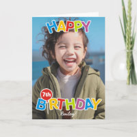 Farbenfrohe Ballon Happy Birthday Card jedes Alter