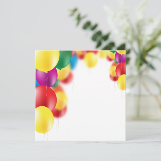 Farbenfrohe Ballondarstellung (Stehend Vorderseite)