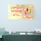 Farbenfrohe Ballondesign Happy 23. Geburtstag Banner (Messeveranstaltung)