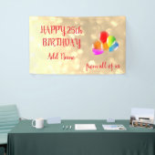 Farbenfrohe Ballondesign Happy 25. Geburtstag Banner (Messeveranstaltung)