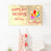 Farbenfrohe Ballondesign Happy 90. Geburtstag Banner (Insitu)