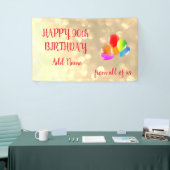 Farbenfrohe Ballondesign Happy 90. Geburtstag Banner (Messeveranstaltung)