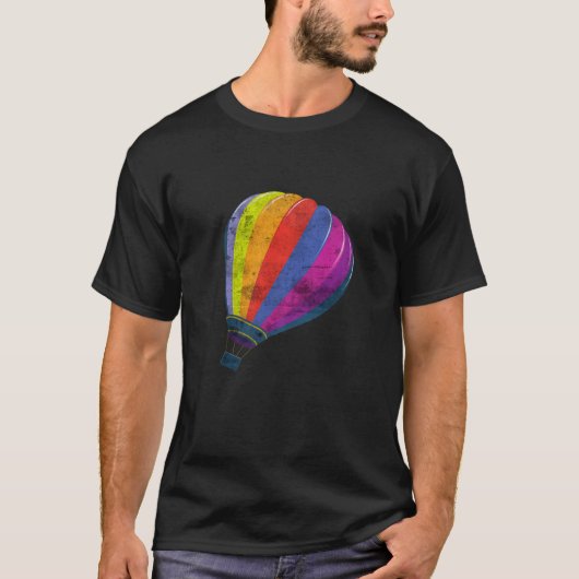 Farbenfrohe Ballonfahrt Design Hot Air Ballon Fest T-Shirt (Vorderseite)