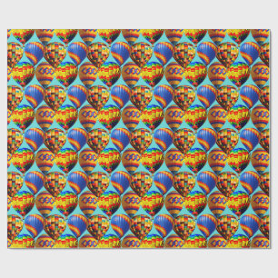 Farbenfrohe Ballonfestspiele Geschenkpapier