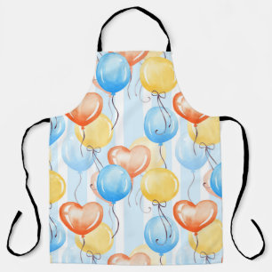 Farbenfrohe Ballons: Aquarellfarbenes, nahtloses M Schürze