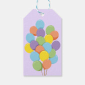 Farbenfrohe Ballons Dino Kids Valentine Schule Geschenkanhänger (Rückseite)