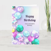 Farbenfrohe Ballons Grußkarte zum Geburtstag Dankeskarte (Vorderseite)