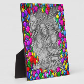 Farbenfrohe Ballons kreieren Ihr eigenes Foto Fotoplatte (Seite)