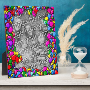 Farbenfrohe Ballons kreieren Ihr eigenes Foto Fotoplatte