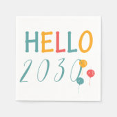 Farbenfrohe Ballons Neujahr Party hallo 2018 Serviette (Vorderseite)