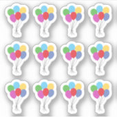 Farbenfrohe Ballons Party Event Celebration Plane Aufkleber (Vorderseite)