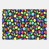 Farbenfrohe Ballons Spaß Feiern Geschenkpapier Set (Vorderseite)