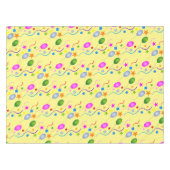 Farbenfrohe Ballons und Streamer auf YELLOW Tischdecke (Vorderseite (Horizontal))