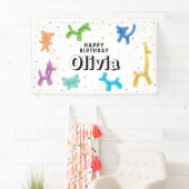 Farbenfrohe Ballontiere, jedes Alter glücklich Geb Banner (Insitu)