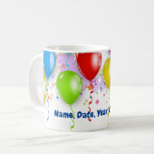 Farbenfrohe Balloon Tasse - Anpassbar! (Vorderseite Links)
