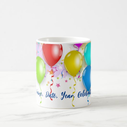 Farbenfrohe Balloon Tasse - Anpassbar! (Mittel)